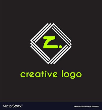 letter z geometric style monogram inside the frame