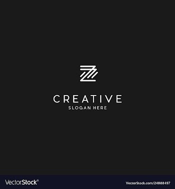 Letter z line creative business logo design vector image