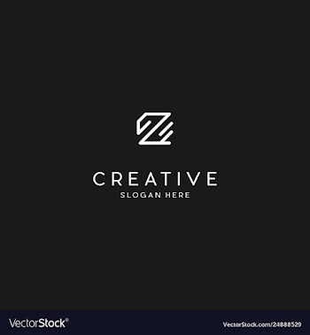 Letter z line creative business logo design vector image