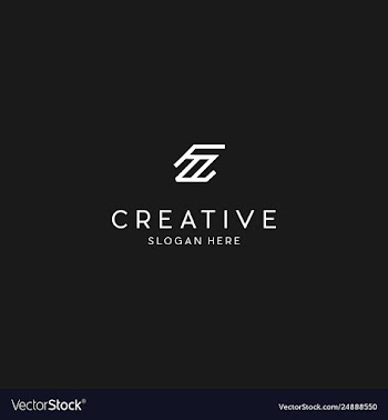 Letter z line creative business logo design vector image