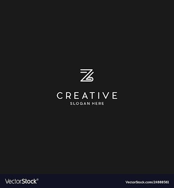 Letter z line creative business logo design vector image