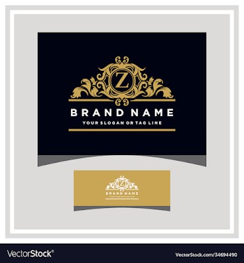 letter z logo design concept royal luxury gold