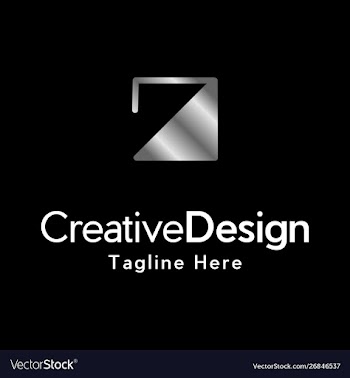 Letter z metallic creative business logo vector image