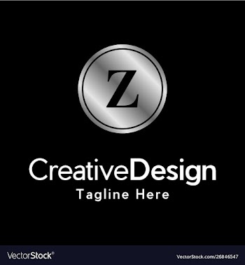 Letter z metallic creative business logo vector image