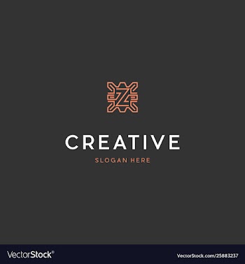 Letter z outline luxury creative business logo vector image