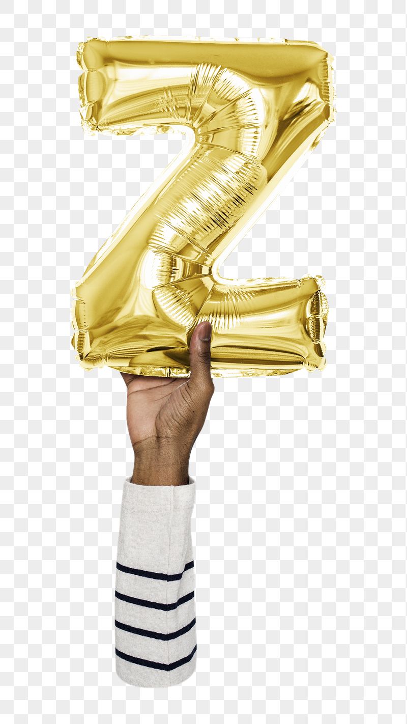 Letter Z png gold balloon | Free PNG - rawpixel
