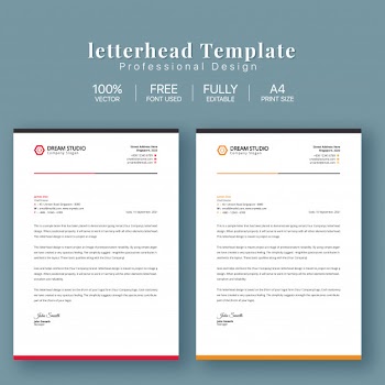 Letterhead business template Free Vector