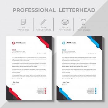 Letterhead template Free Vector