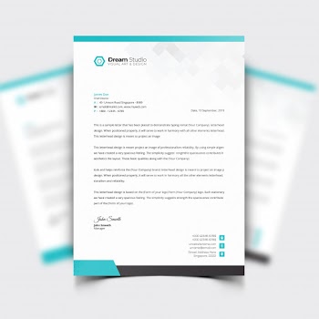 Letterhead template Free Vector