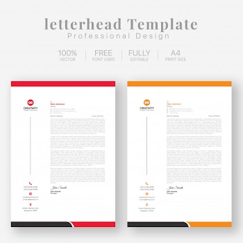 Letterhead templates Free Vector