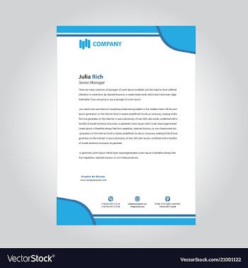 Letterhead vector image