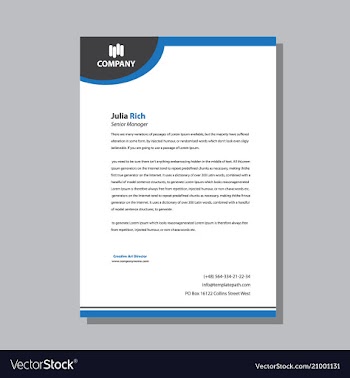 Letterhead vector image