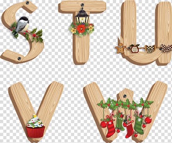 Lettering Alphabet Christmas, christmas transparent background PNG clipart