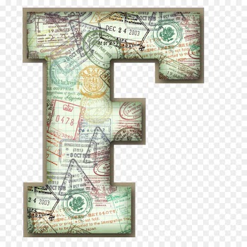 Lettering Alphabet Digital scrapbooking - passport 