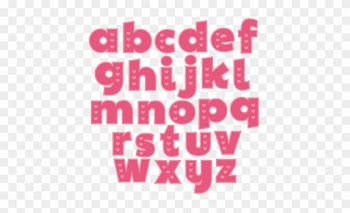 Lettering Clipart Scrapbook - Pink Small Alphabet Letters