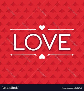 Lettering design word LOVE vector image