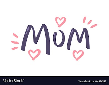 lettering for mother day retro emblem for mom