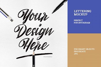 LETTERING MOCKUP FOR INSTAGRAM