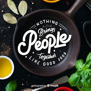 Lettering quote with image Free Vector