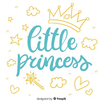 Lettering quote with princess style Free Vector