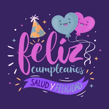 Lettering with feliz cumplea&ntilde;os Free Vector