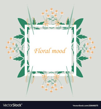 Lettering with leaves floral mood hand sketched vector image
