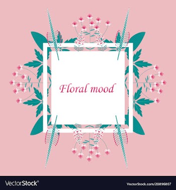Lettering with leaves floral mood hand sketched vector image