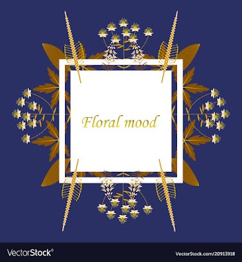 Lettering with leaves floral mood hand sketched vector image