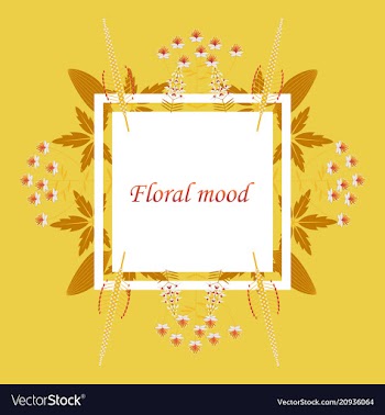 Lettering with leaves floral mood hand sketched vector image