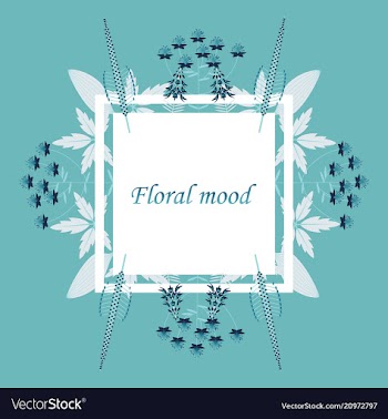 Lettering with leaves floral mood hand sketched vector image
