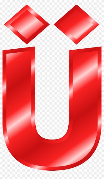 Letters Alphabet Red - Red Logo With Ü