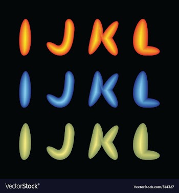 Letters ijkl vector image
