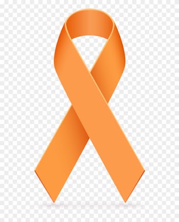 Leukemia Clipart - Orange Cancer Ribbon Png