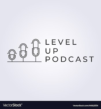 level up graph chart podcast talk logo