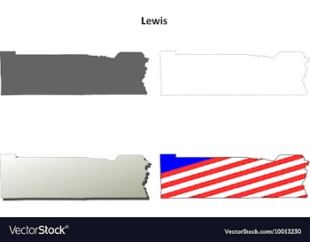 Lewis Map Icon Set vector image