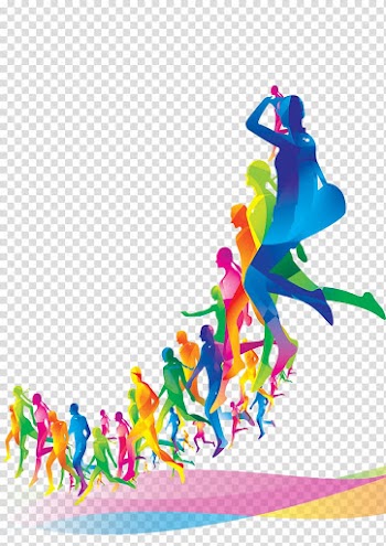 LG G3 Poster, Colorful silhouette figures transparent background PNG clipart