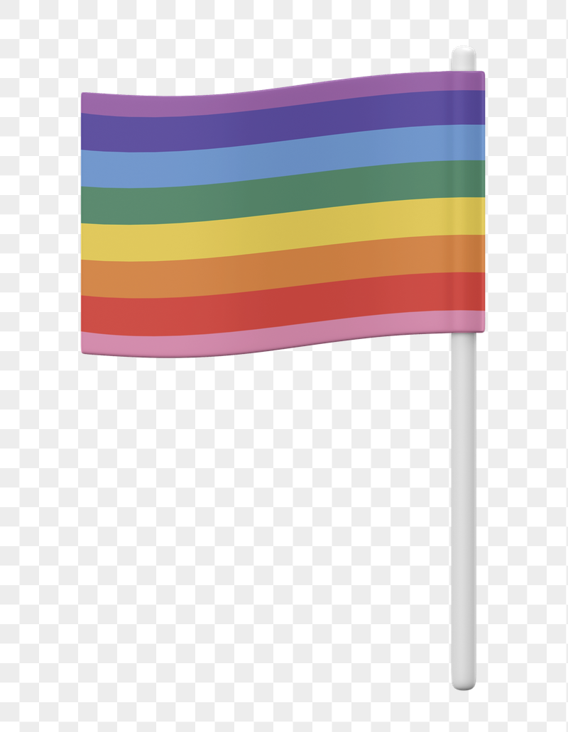 LGBT flag 3D png sticker, | Free PNG - rawpixel