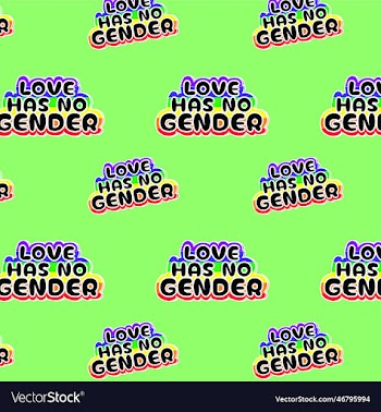 lgbt seamless pattern with love has no gender