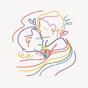 LGBTQ couple kissing clipart, gay | Free Photo Illustration - rawpixel