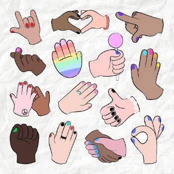 LGBTQ hand gestures psd set, | Free PSD Illustration - rawpixel