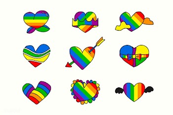 LGBTQ heart badges | Free stock vector - 681656