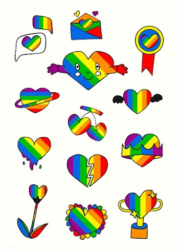 LGBTQ heart badges | Free stock vector - 681681