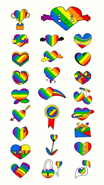 LGBTQ heart badges | Free stock vector - 681684