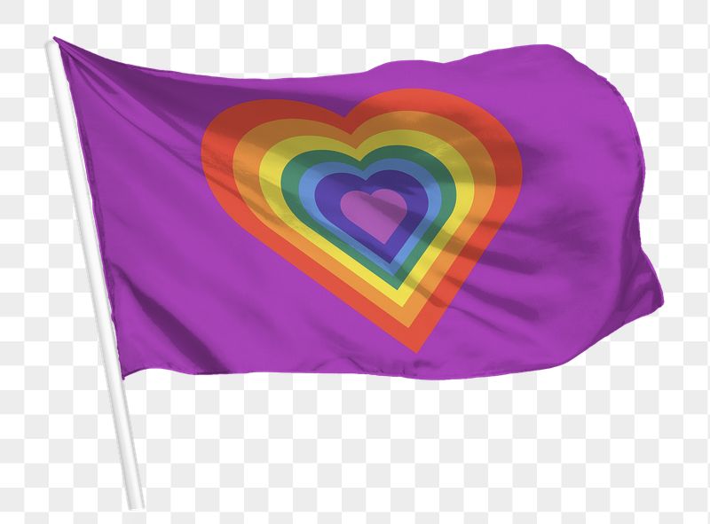 LGBTQ heart png flag waving, | Free PNG - rawpixel