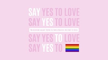 LGBTQ love presentation template, pink | Free Vector Template - rawpixel