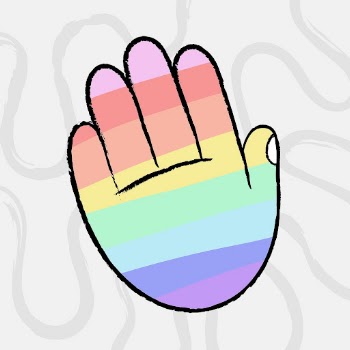 LGBTQ+ palm hand sticker, colorful | Free Vector Illustration - rawpixel