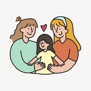 LGBTQ parenting collage element, lesbian | Free Vector - rawpixel