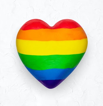 LGBTQ+ pride heart plasticine clay DIY… | Free stock illustration | High Resolution graphic
