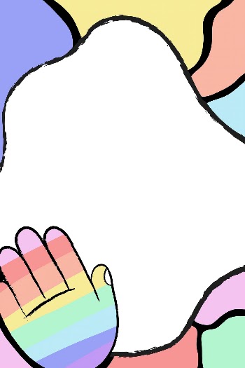 LGBTQ+ rainbow frame background, cute | Free Vector - rawpixel
