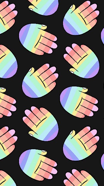 LGBTQ+ rainbow phone wallpaper, hand | Free Vector - rawpixel